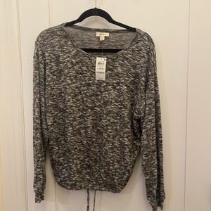 Cute casual lightweight drawstring sweatshirt